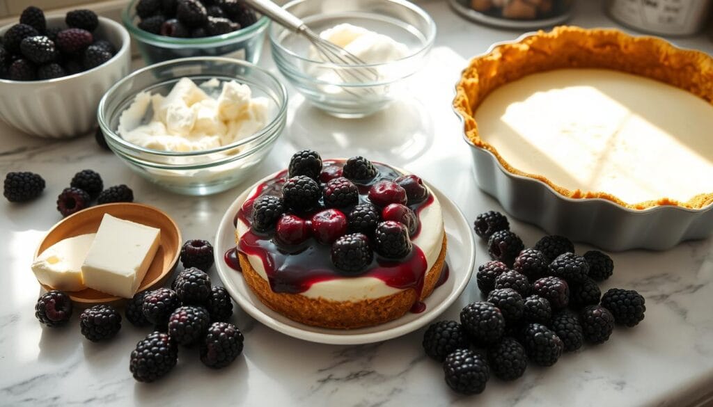 Blackberry Cheesecake Assembly