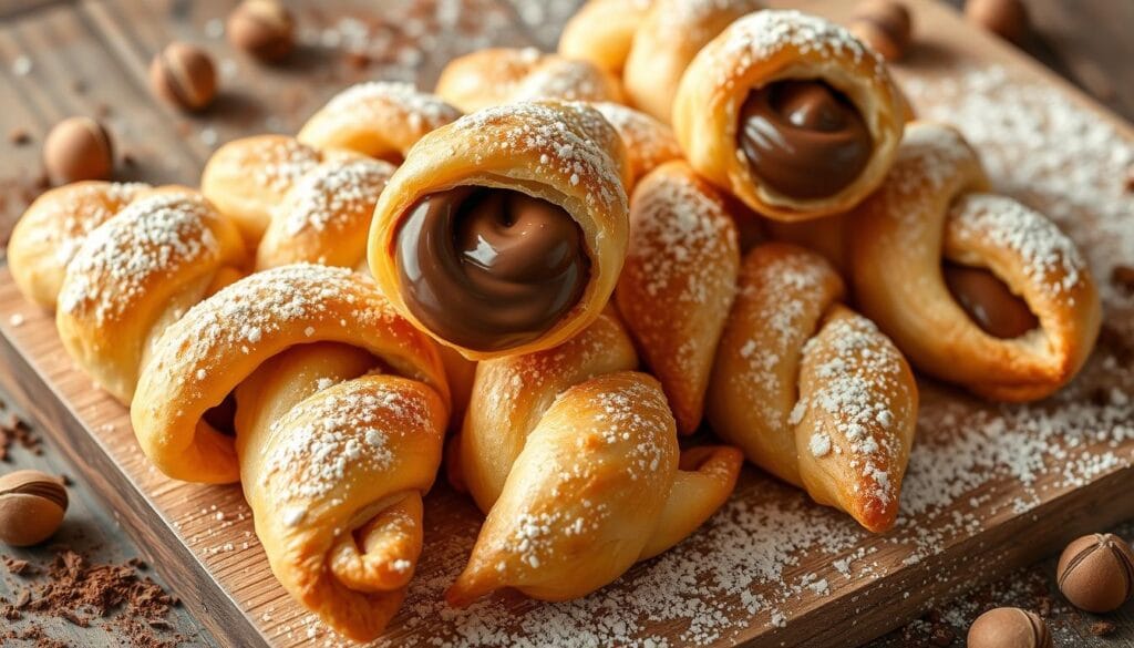 Nutella puff pastry twists