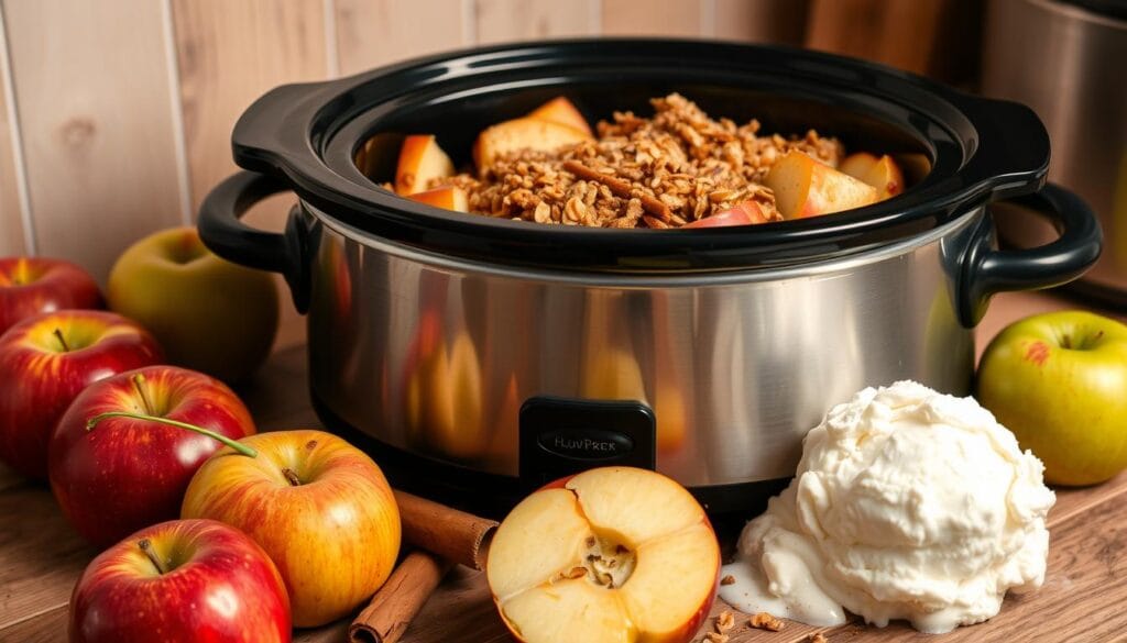 slow cooker apple crisp