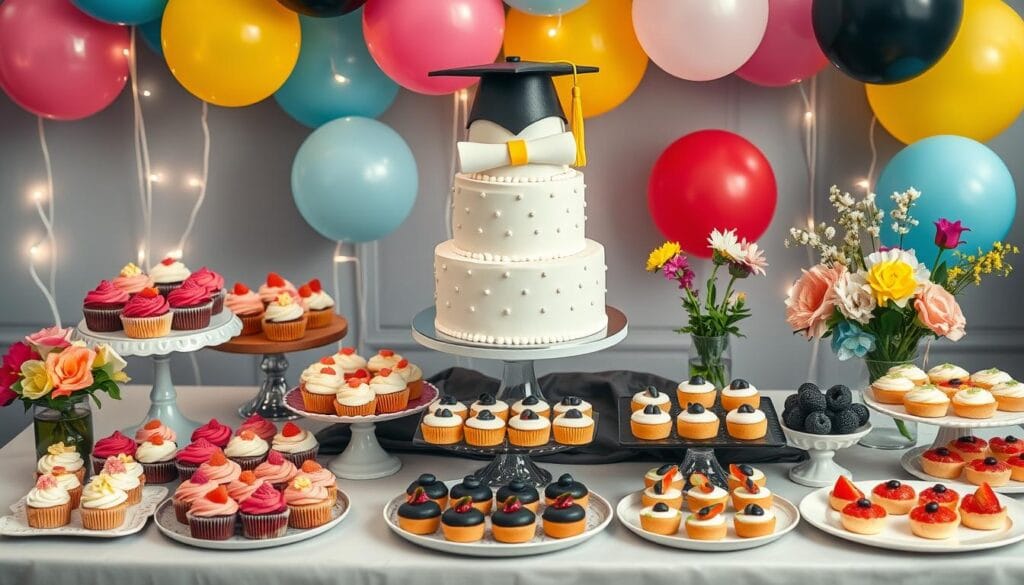 graduation dessert table