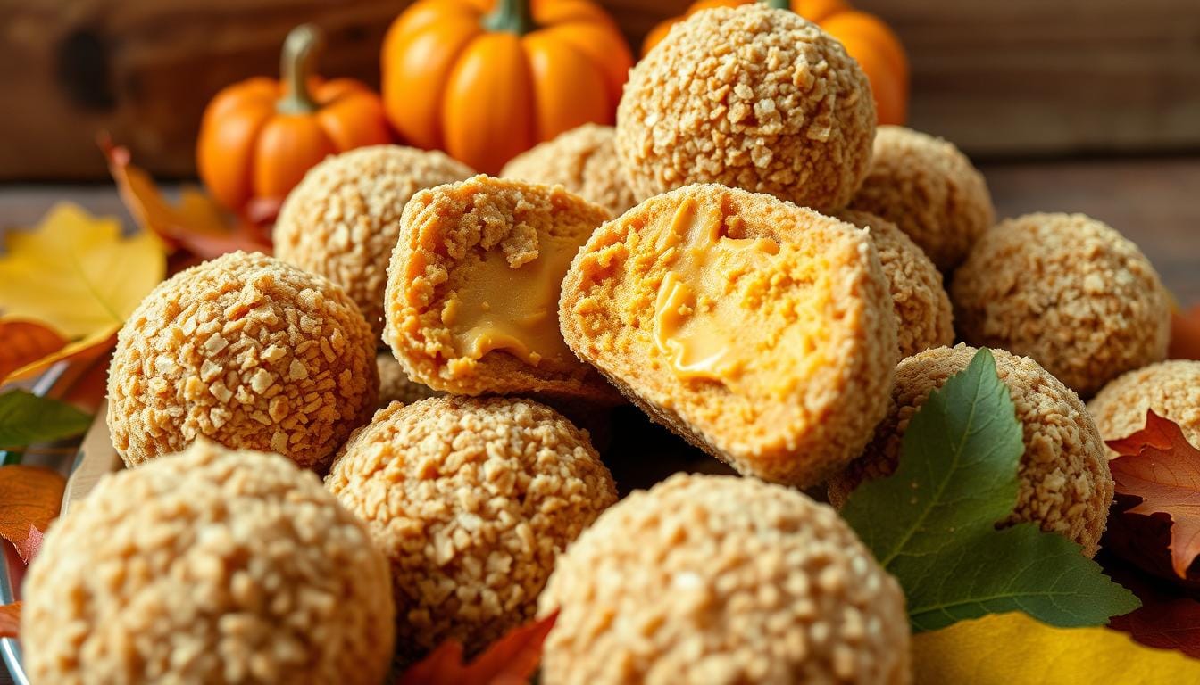 no bake pumpkin cheesecake balls