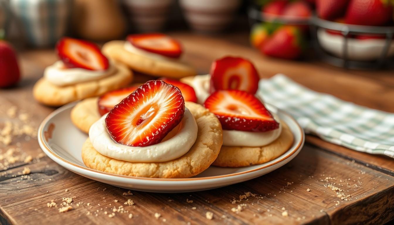 strawberry cheesecake cookies