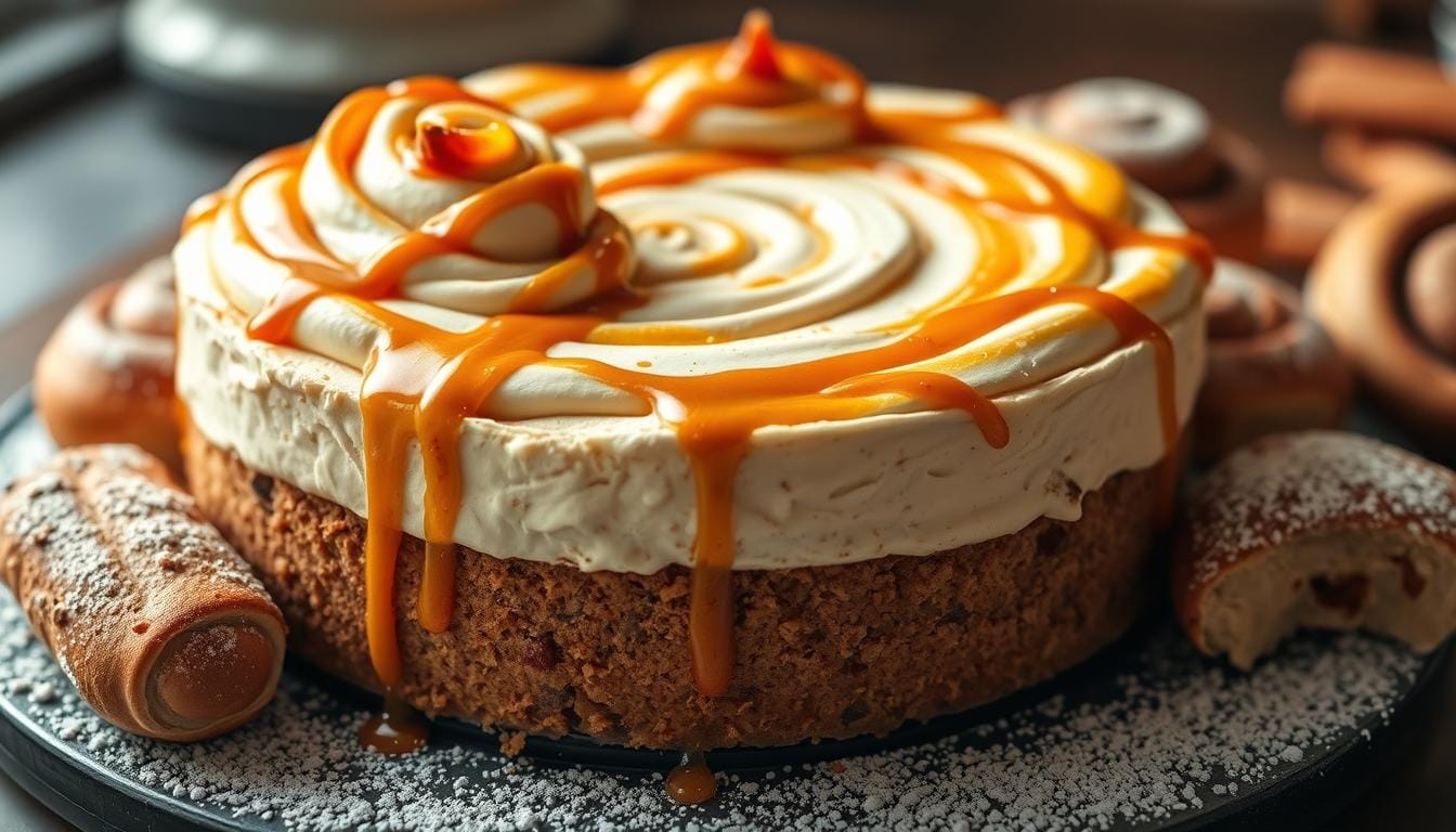 cinnamon bun cheesecake