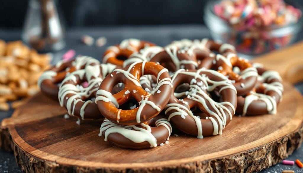 gourmet chocolate pretzels