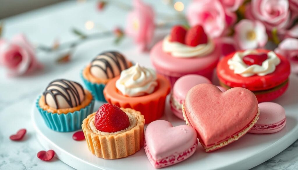 heart-shaped desserts