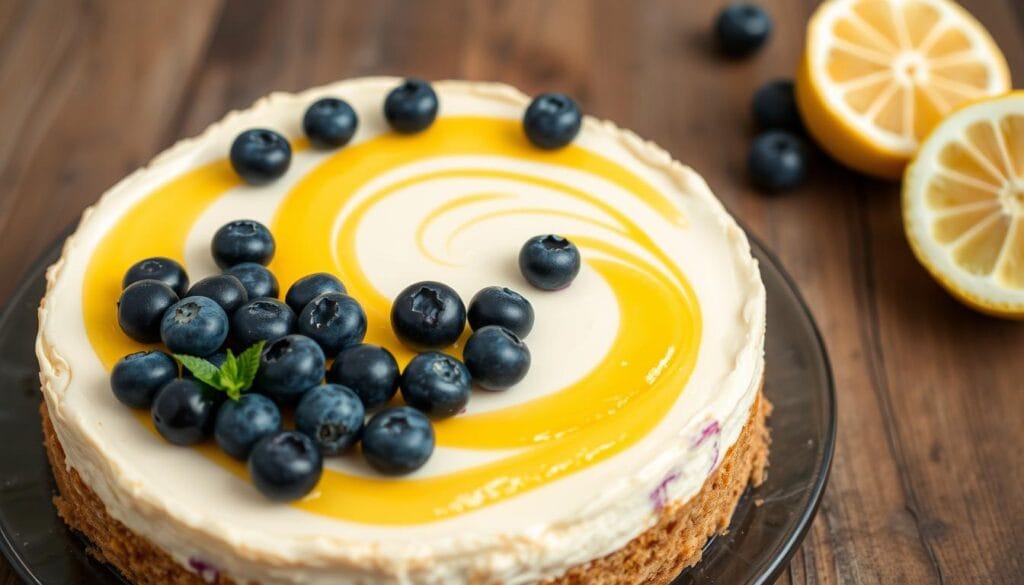 lemon blueberry cheesecake