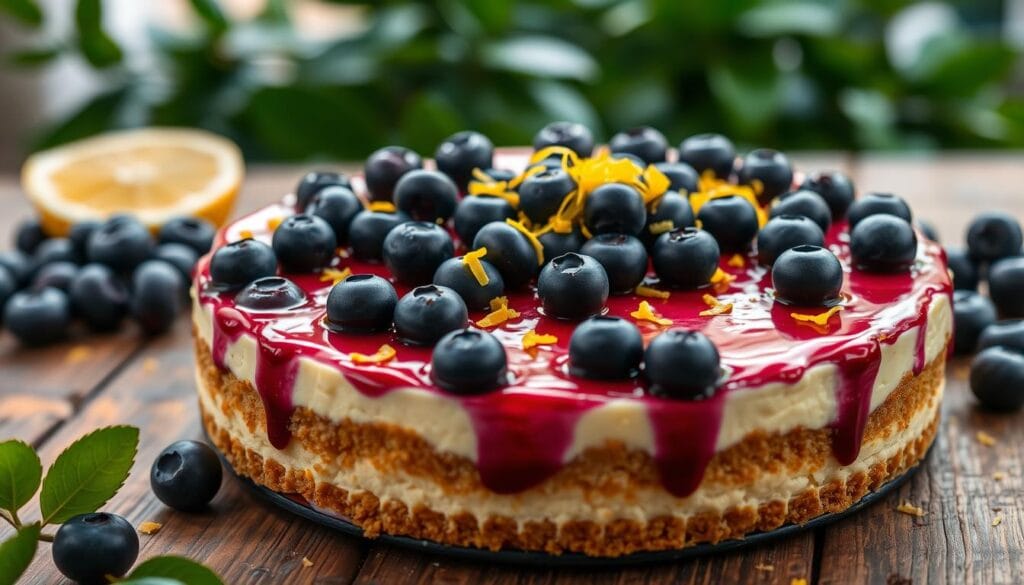 lemon blueberry cheesecake topping