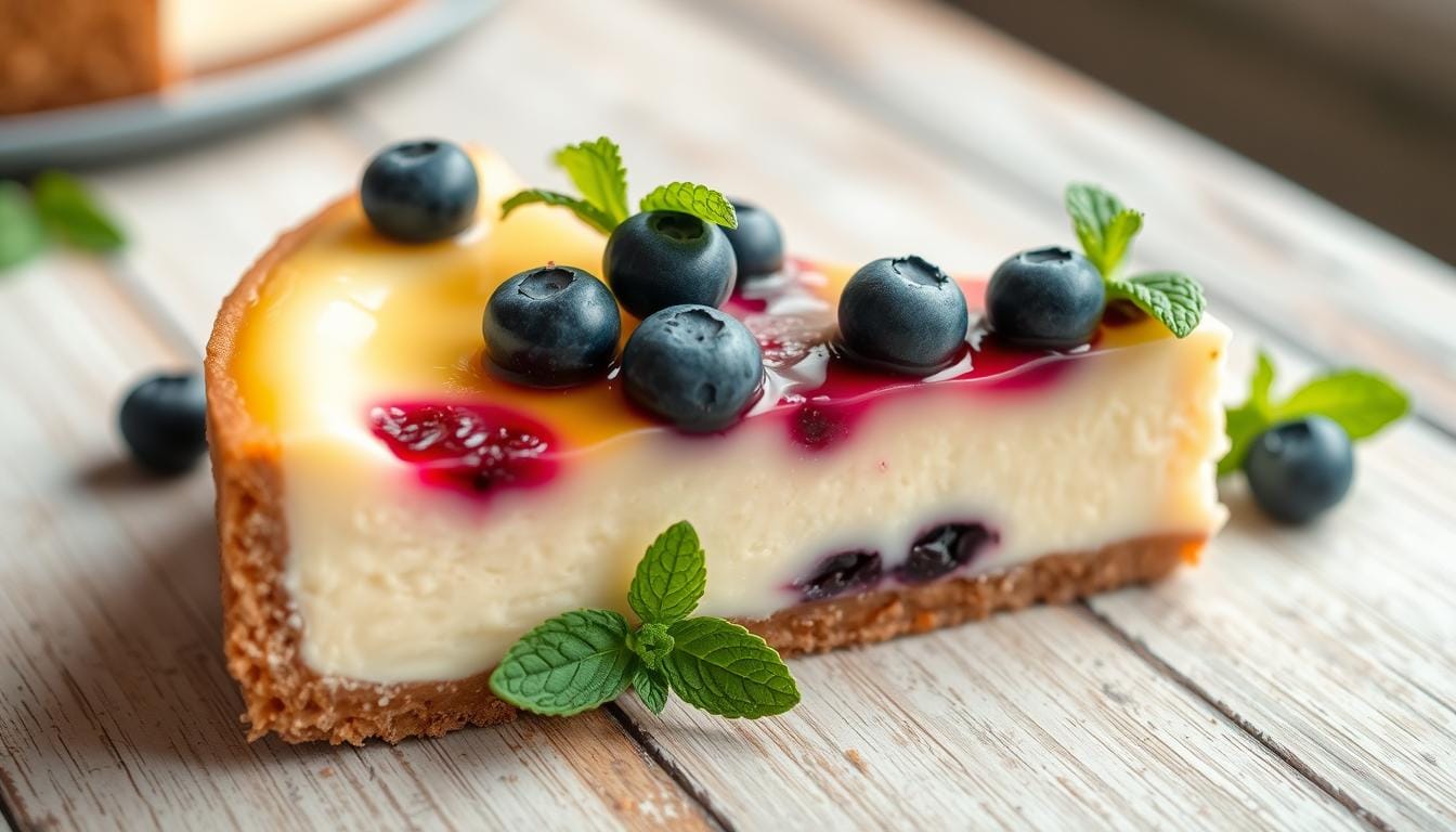 lemon blueberry cheesecake